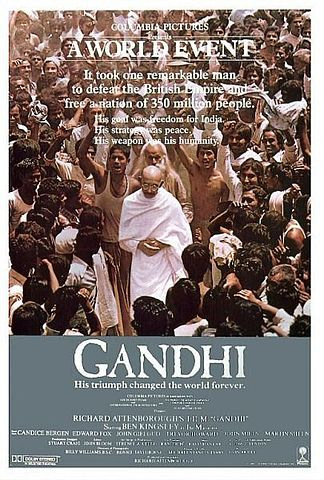 «Gandhimovie» участника Columbia Pictures - Columbia Pictures. Под лицензией Добросовестное использование с сайта Википедия - https://ru.wikipedia.org/wiki/%D0%A4%D0%B0%D0%B9%D0%BB:Gandhimovie.jpg#/media/File:Gandhimovie.jpg